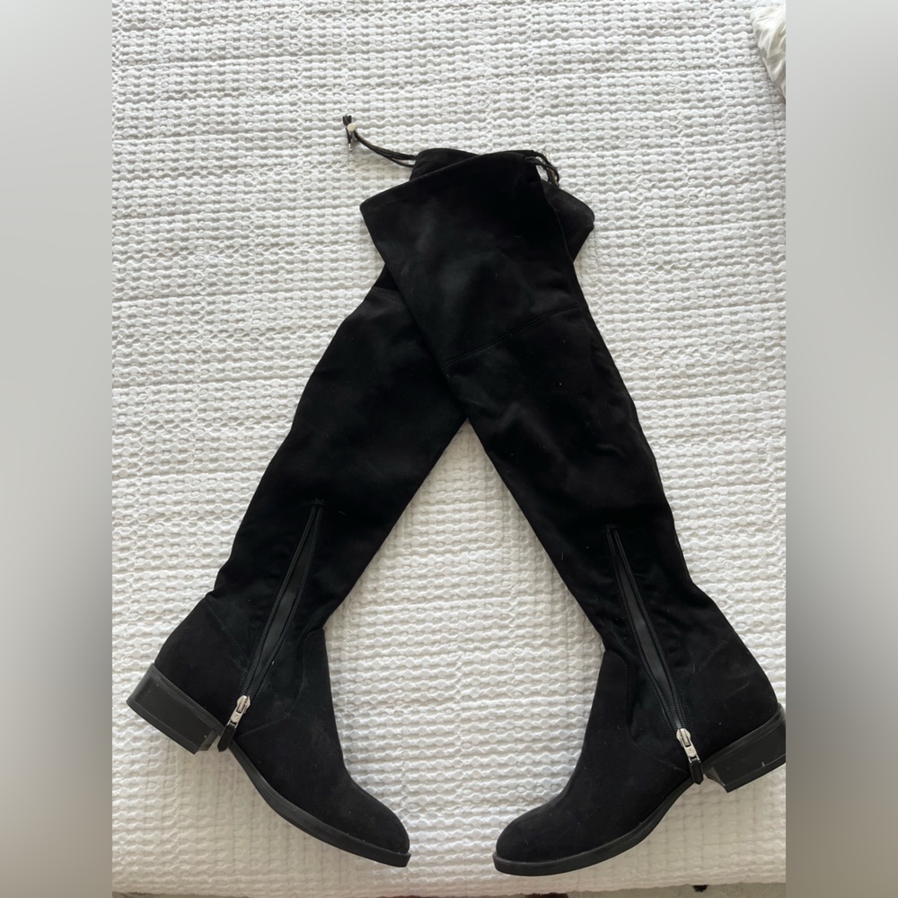 Sam Edelman over-the-knee black suede boots